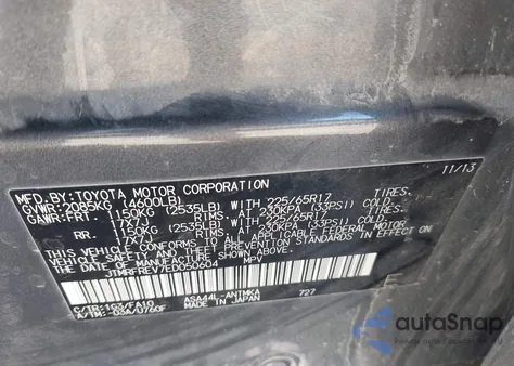 2014 Toyota Rav4 Xle из США, поврежденный, VIN JTMRFREV7ED050604